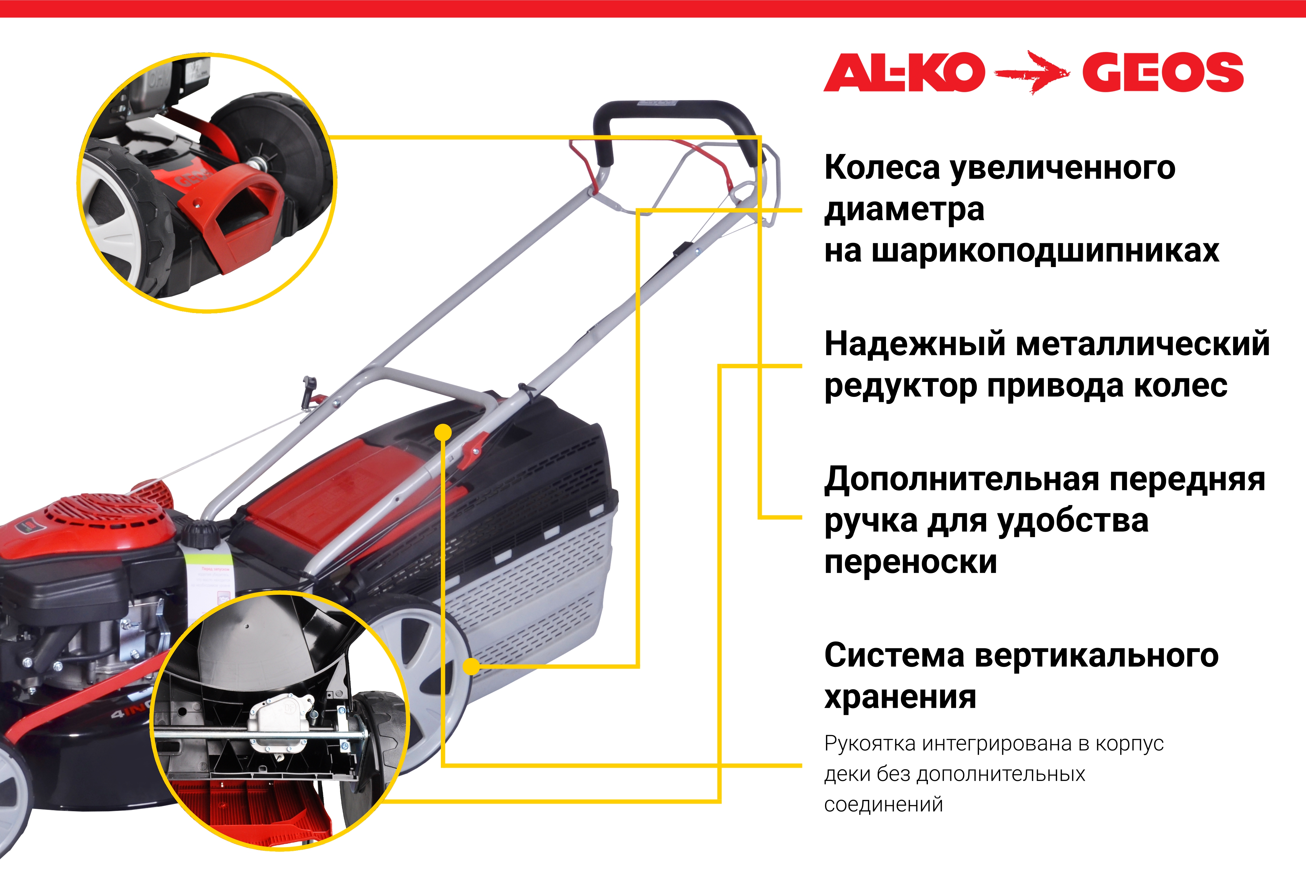 Газонокосилка бензиновая GEOS Comfort 46 SP-S Plus