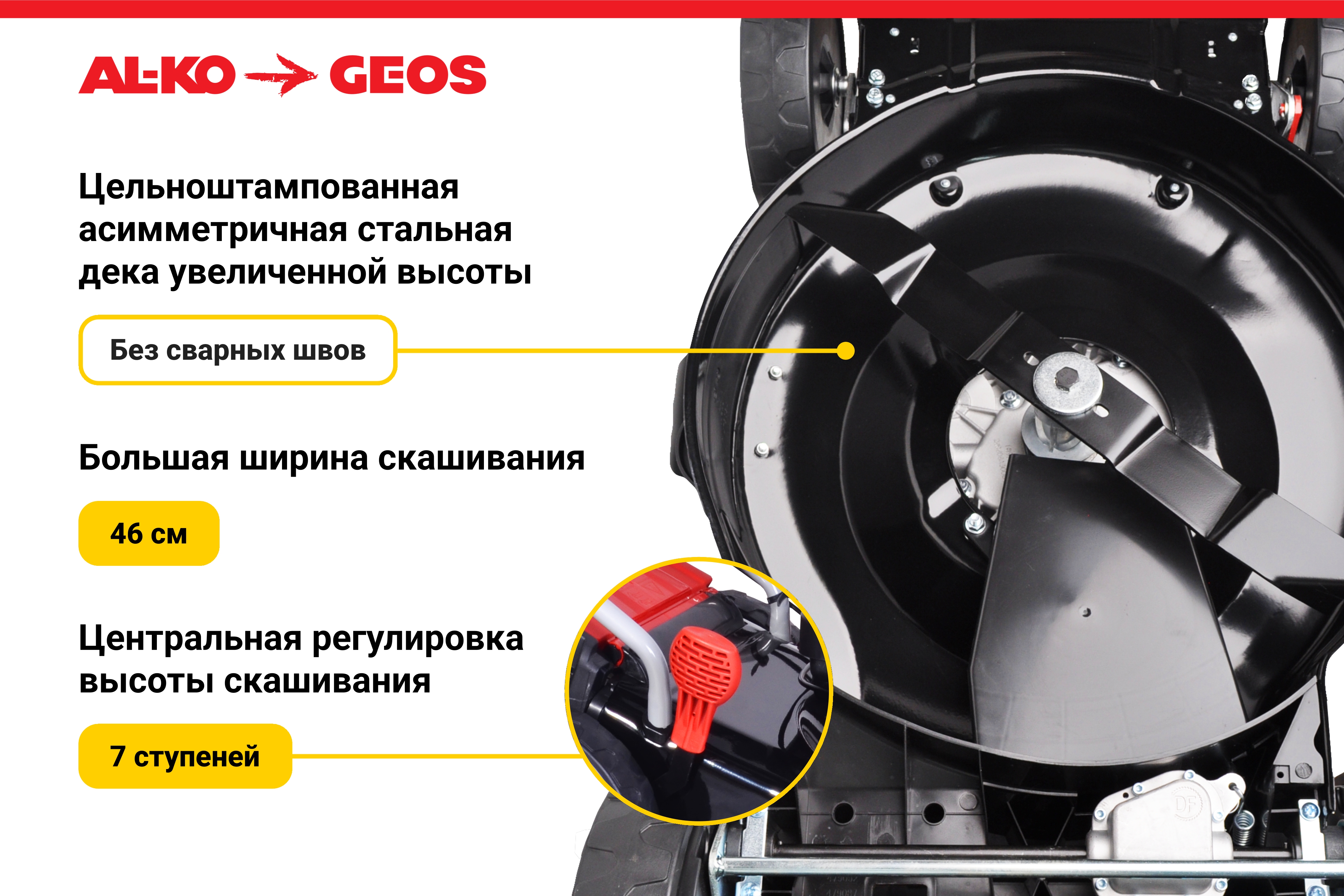 Газонокосилка бензиновая GEOS Comfort 46 SP-S Plus