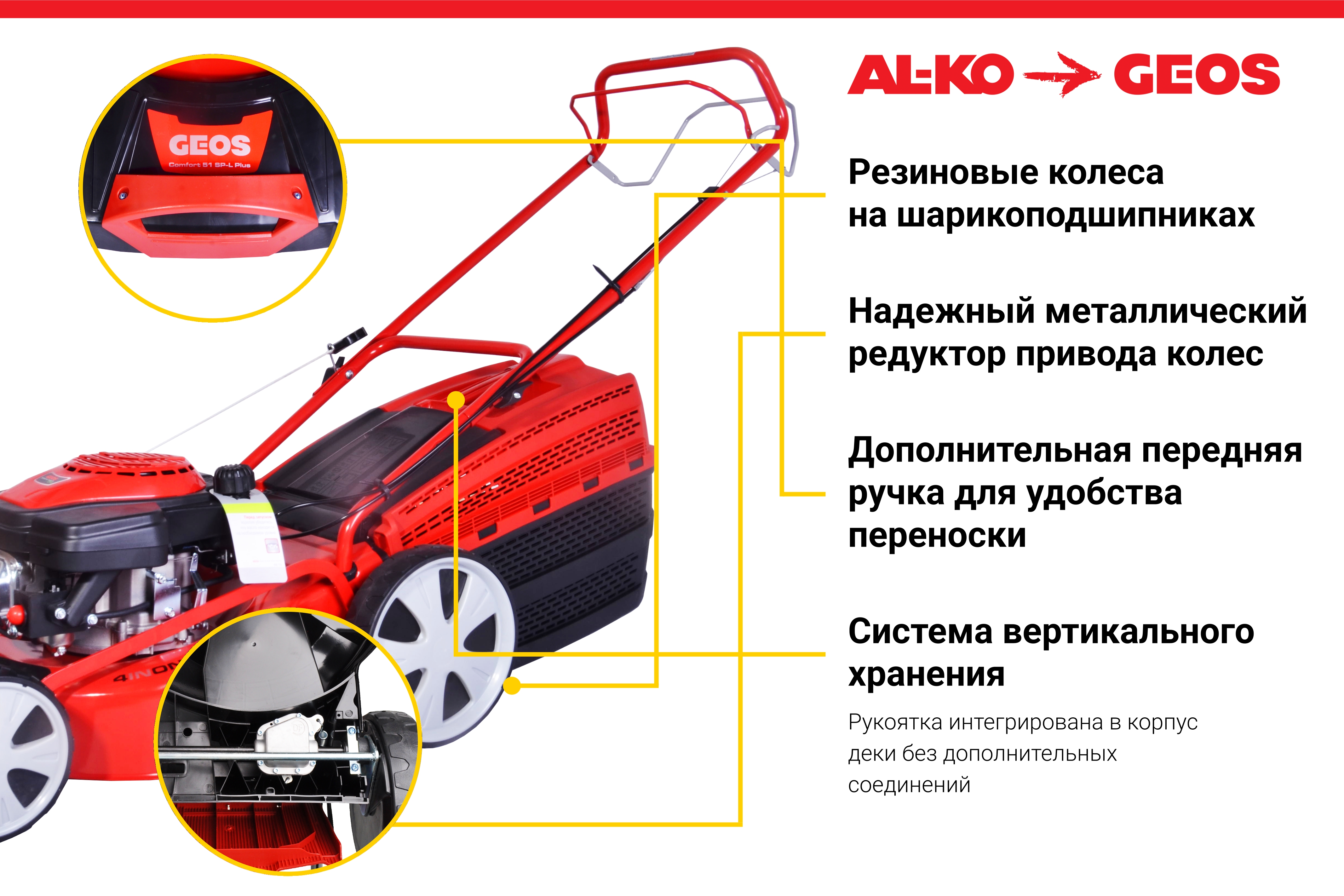 Газонокосилка бензиновая GEOS Comfort 46 SP-S Plus