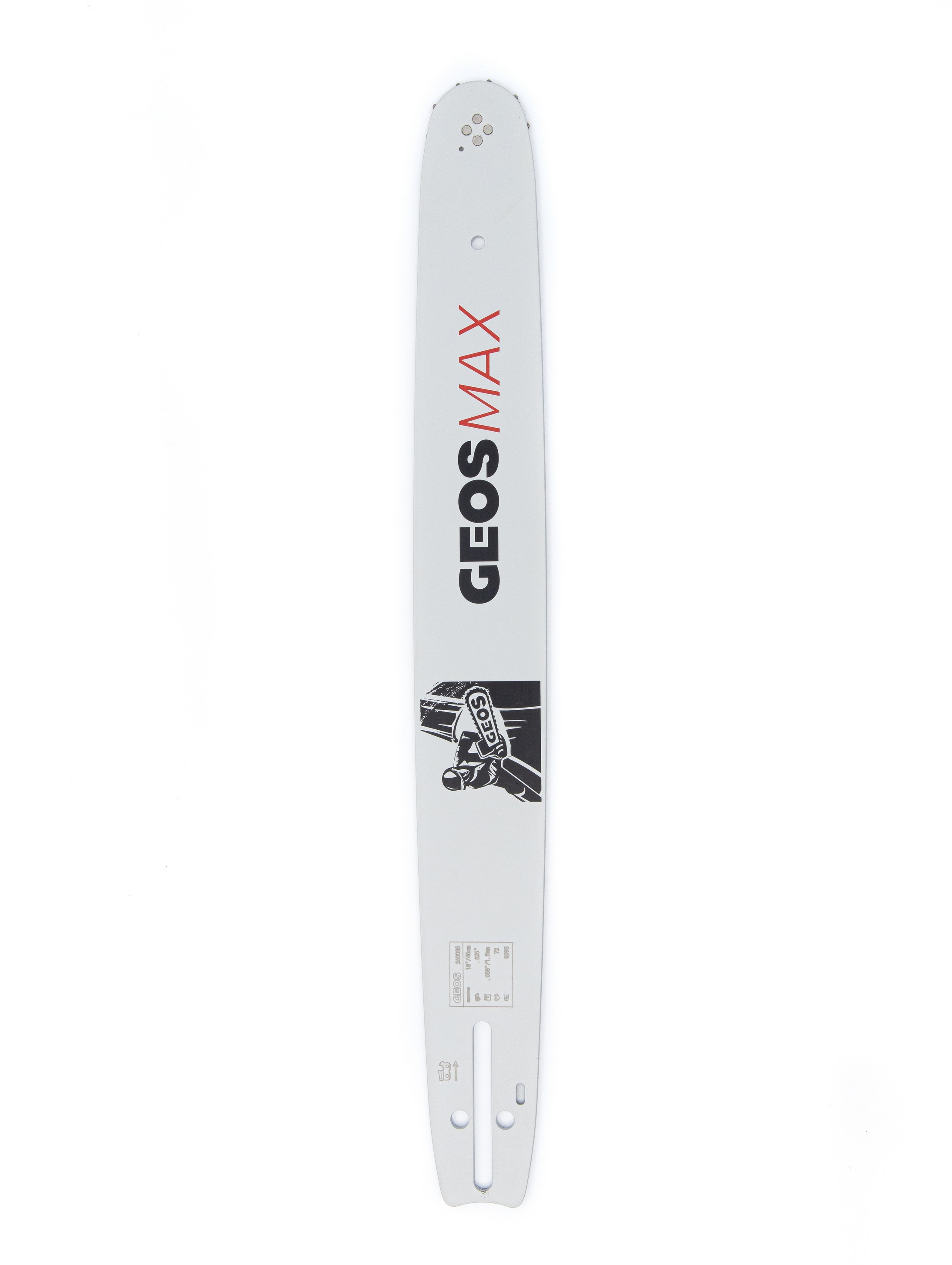 Шина пильная GEOS Max (18", .325", 1.5мм, 72 звена, SN (10 зубьев), K095)