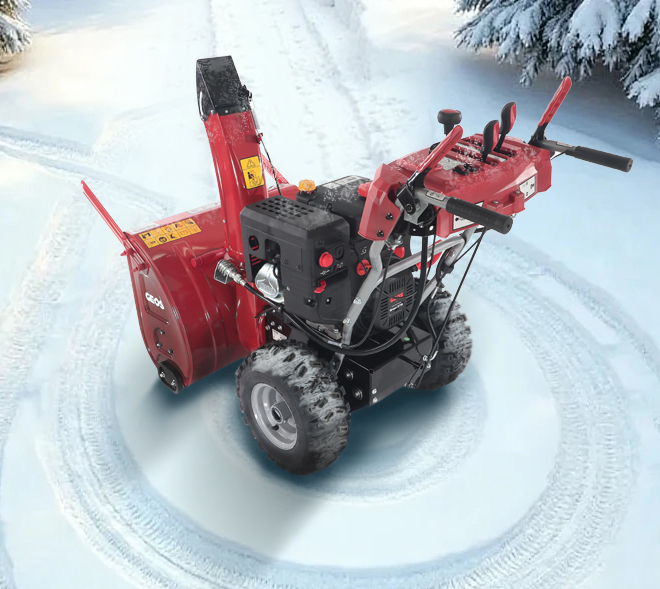 <b>Нулевой радиус разворота</b> на старших моделях 700Е и 760 TE достигается за счет разблокированного диференциала на 700E и блокировкой гусеницы подрулевым курком.